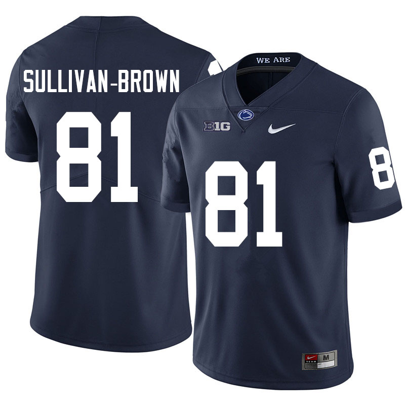 NCAA Nike Men's Penn State Nittany Lions Cam Sullivan-Brown #81 College Football Authentic Navy Stitched Jersey ETF4098KR